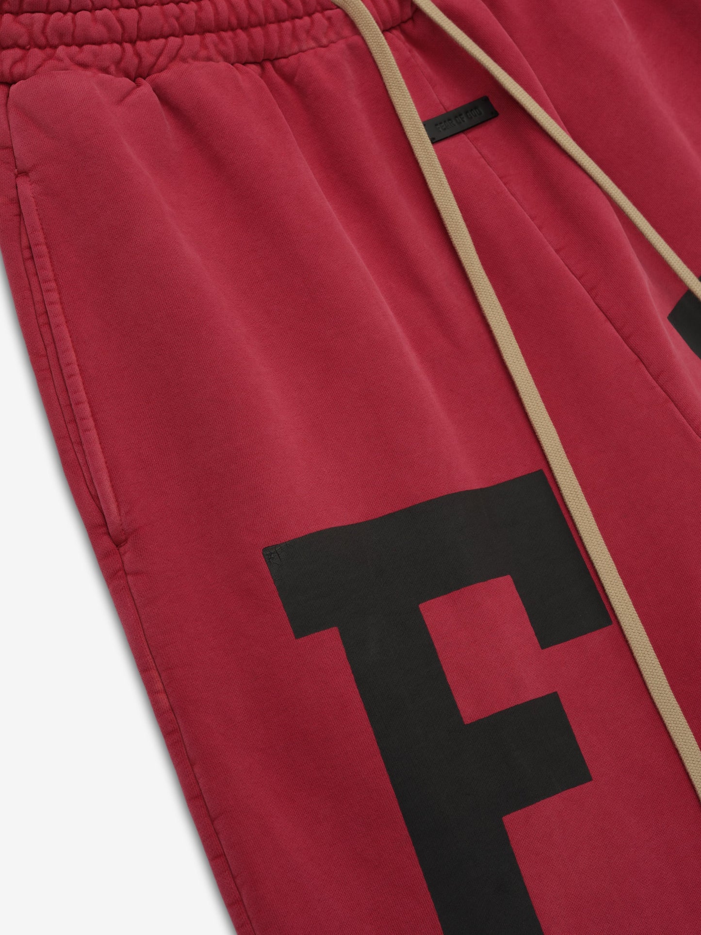 Fear of God Wide Leg FU Sweatpant – Red/Black, Men's Limited Edition