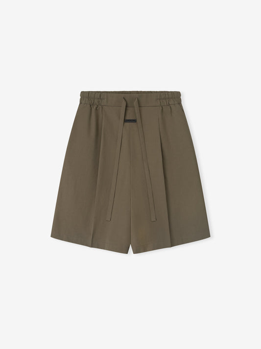 Fear of God Cotton-Tencel Pleated Relaxed Shorts – Willow, Men's