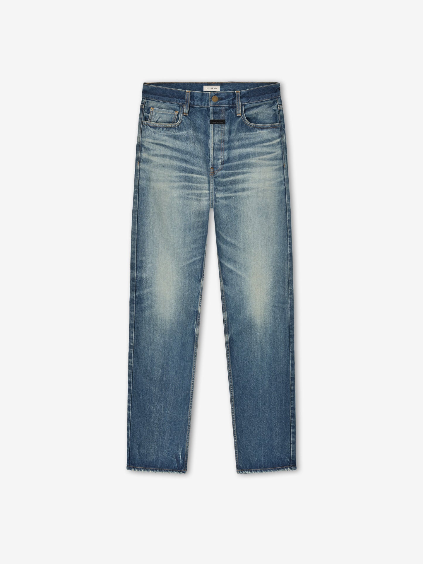 Fear of God Straight 5 Pocket Jean – Mid Indigo, Men's