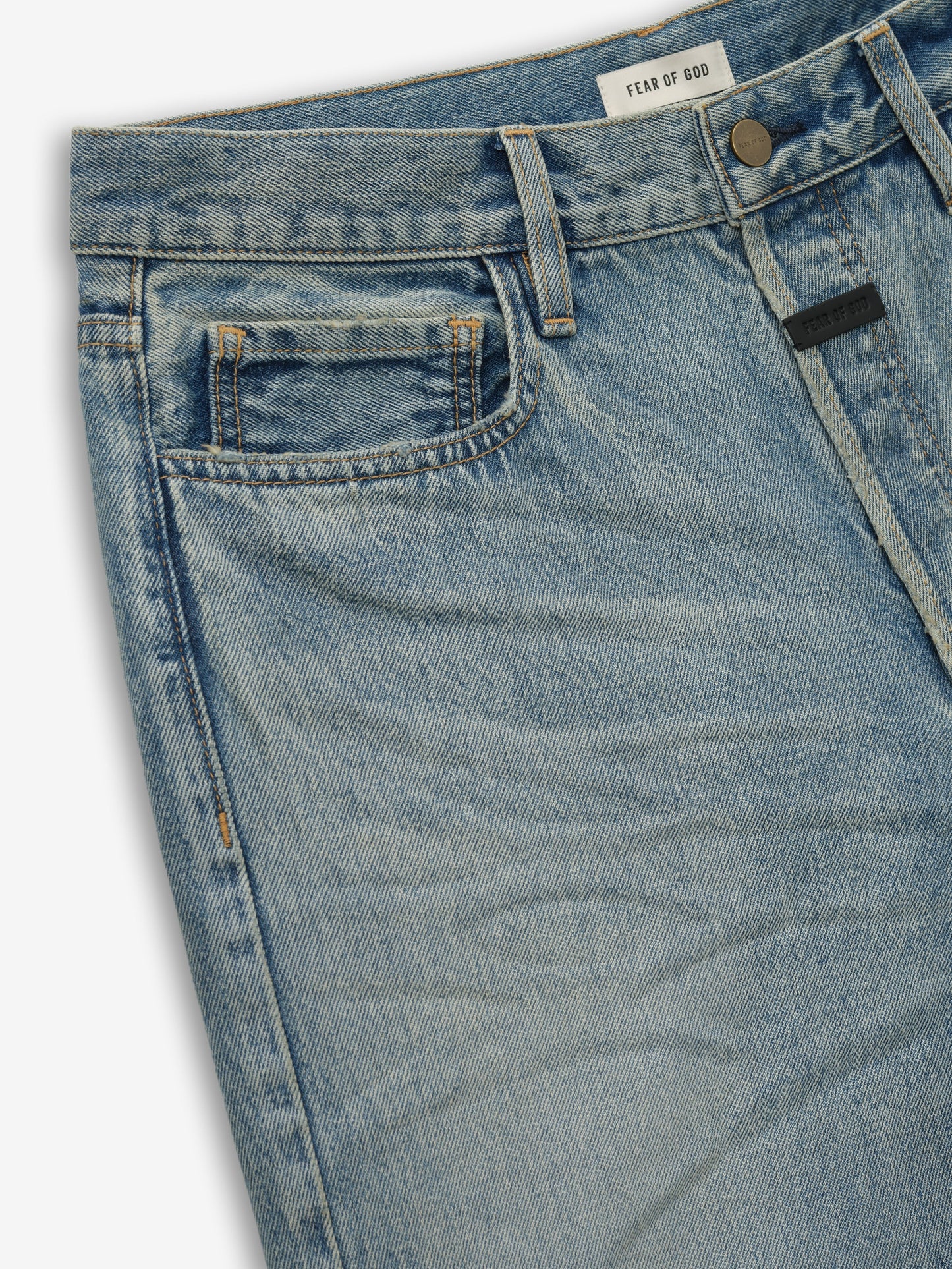 Fear of God Straight 5 Pocket Jean – Light Indigo, Men's