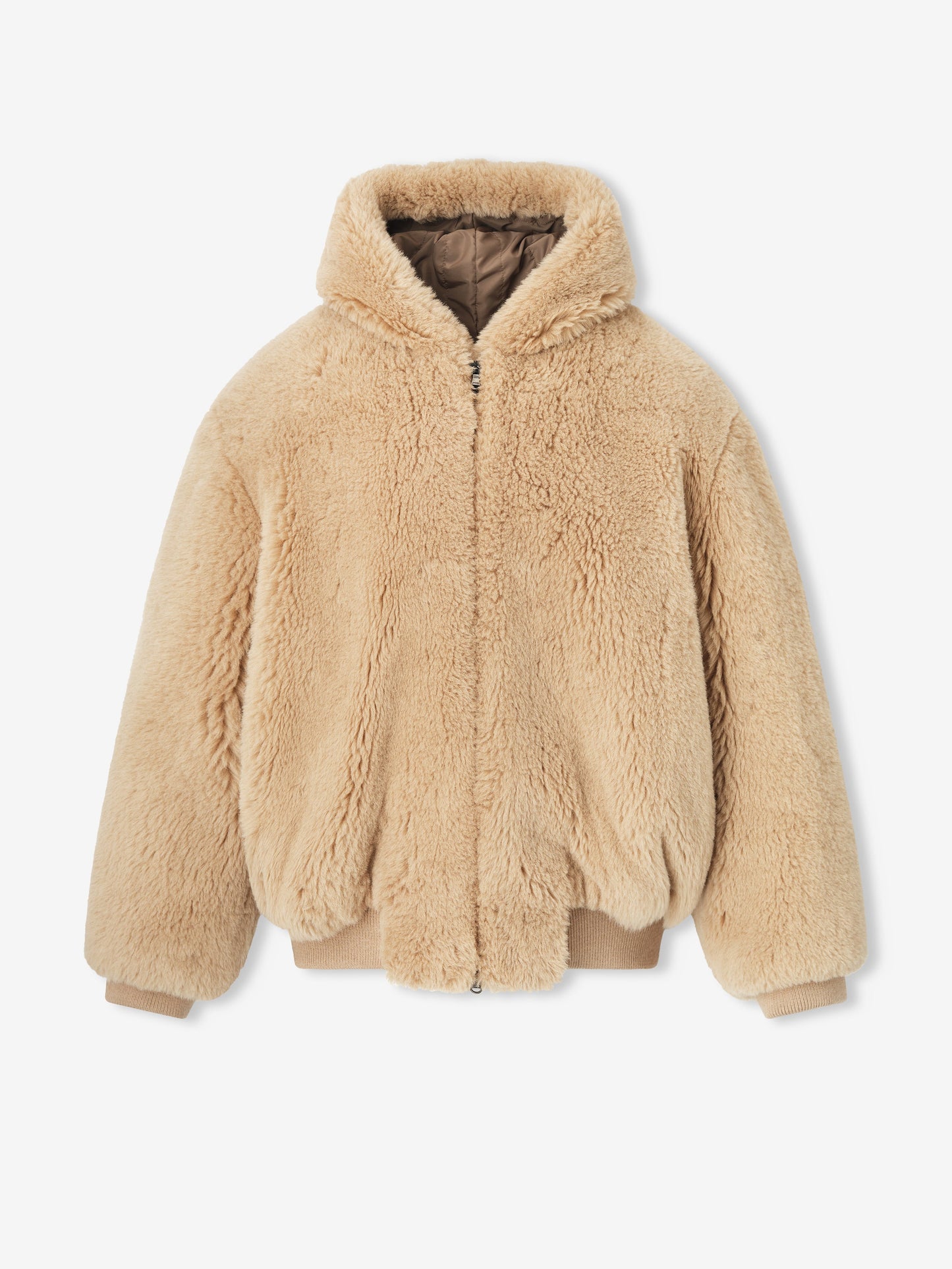 Fear of God Alpaca Hooded Bomber Jacket – Camel, Men's