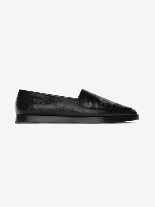 Fear of God Croc-Embossed Leather Loafer – Deep Black, Men's