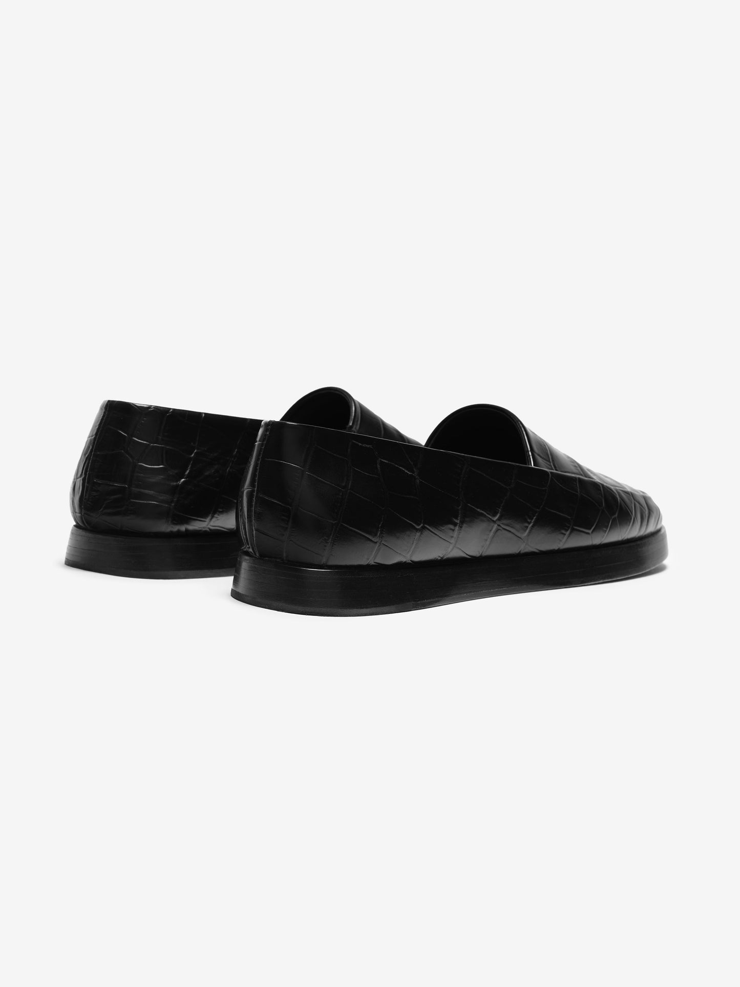 Fear of God Croc-Embossed Leather Loafer – Deep Black, Men's