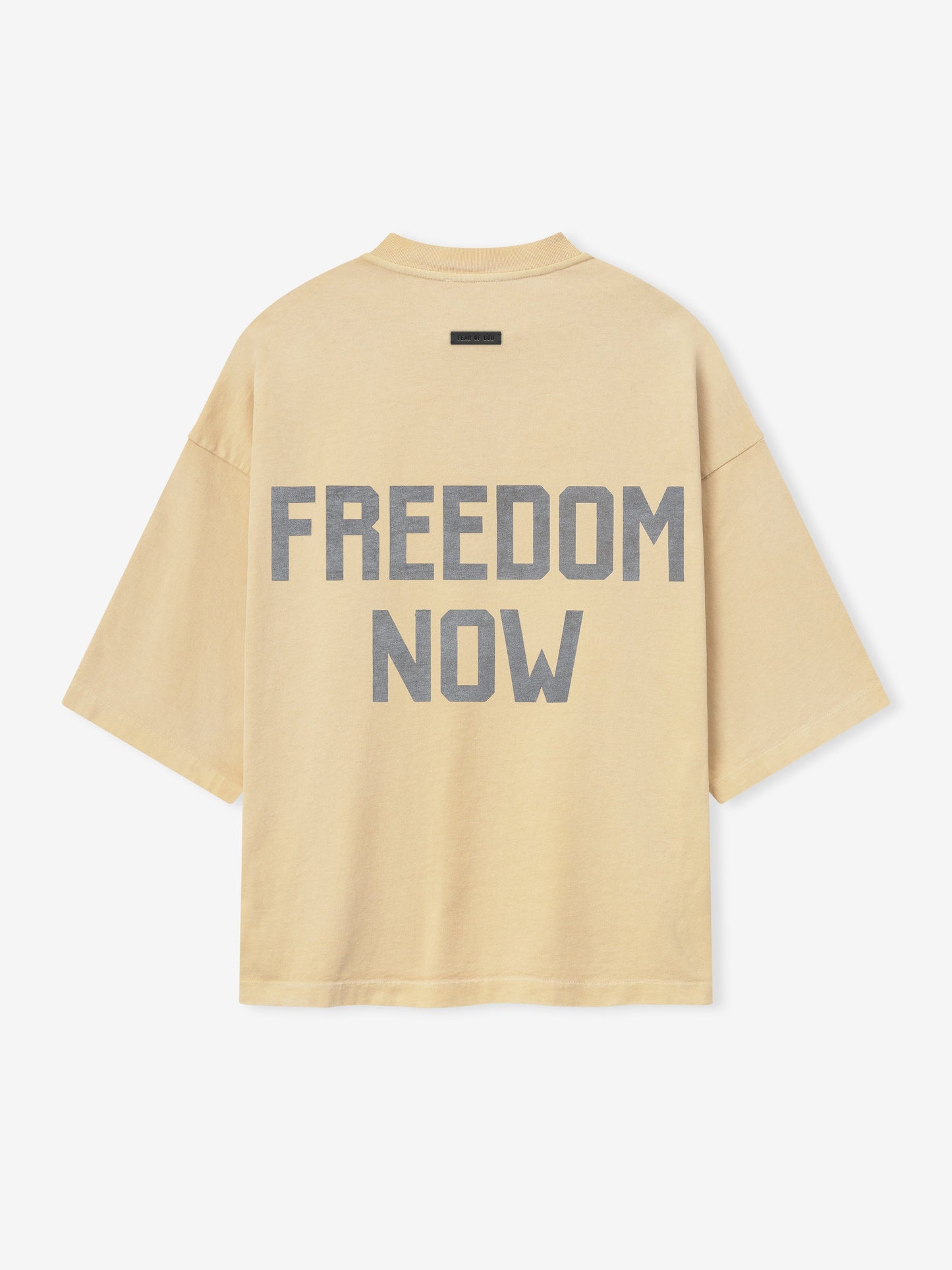 Fear of God Freedom Now Tee – Dune, Men's Cotton Jersey T-Shirt