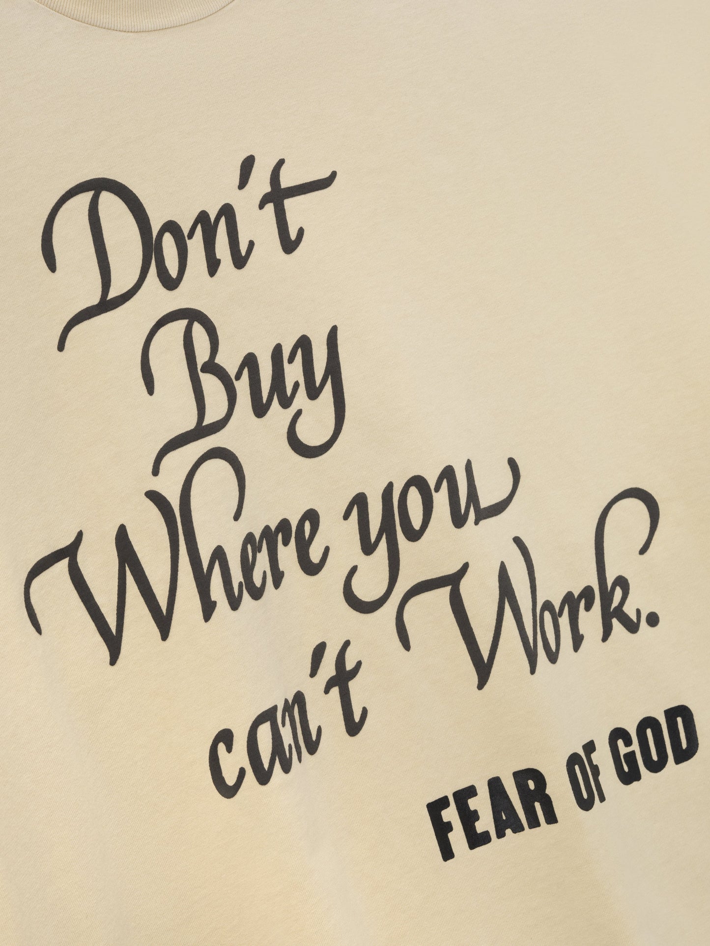 Fear of God Freedom Now Tee – Dune, Men's Cotton Jersey T-Shirt