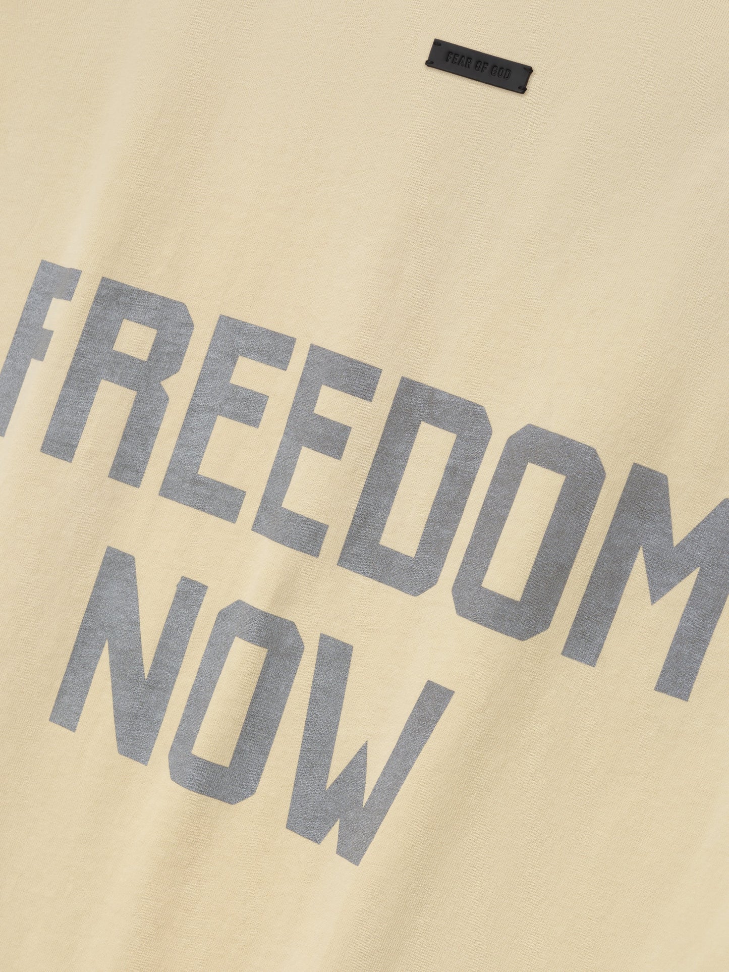 Fear of God Freedom Now Tee – Dune, Men's Cotton Jersey T-Shirt
