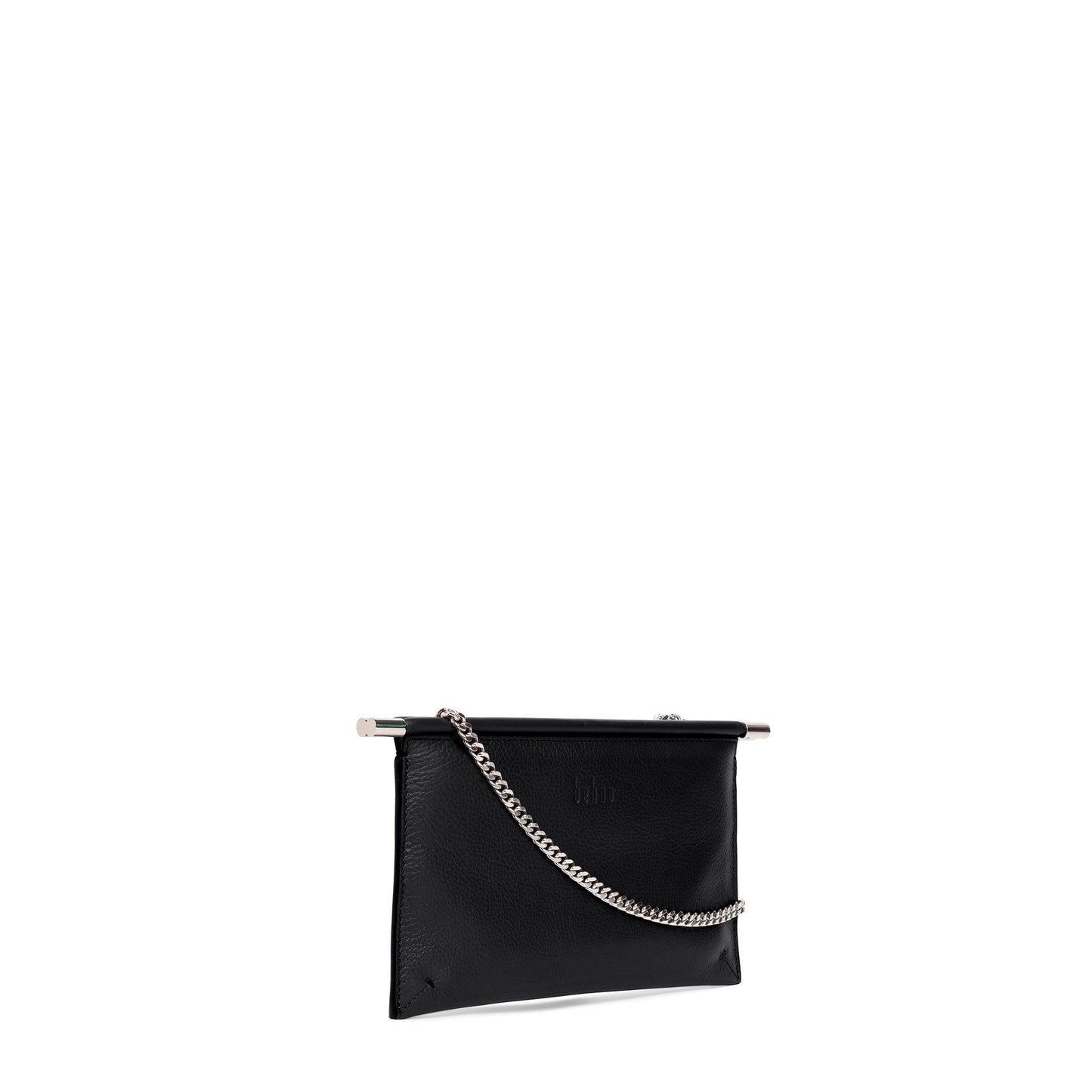 Bag It Frida Mini Milled Leather Crossbody Clutch – Black