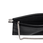 Bag It Frida Mini Milled Leather Crossbody Clutch – Black