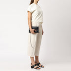 Bag It Frida Mini Milled Leather Crossbody Clutch – Black