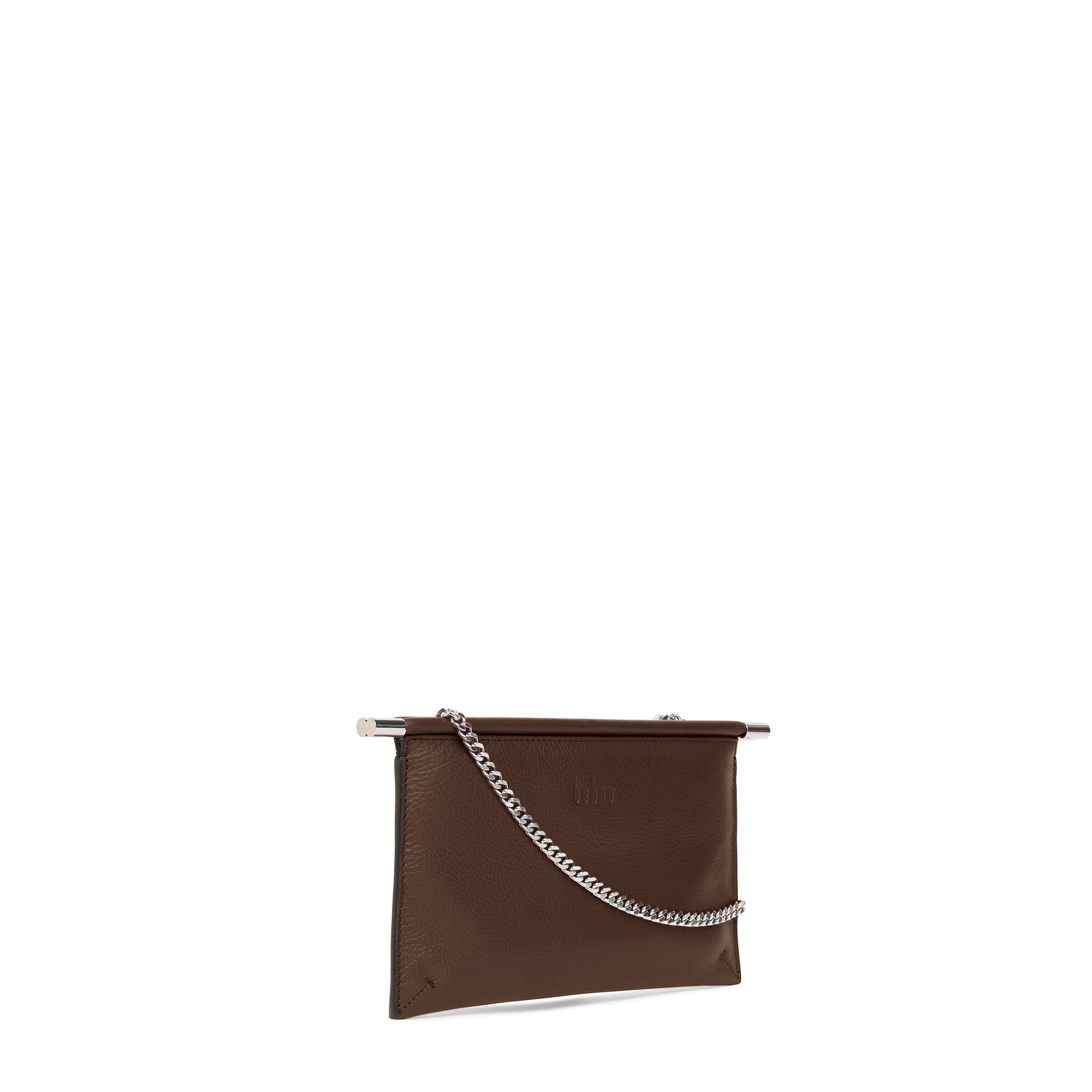 Bag It Frida Mini Pebbled Leather Crossbody Clutch – Cacao