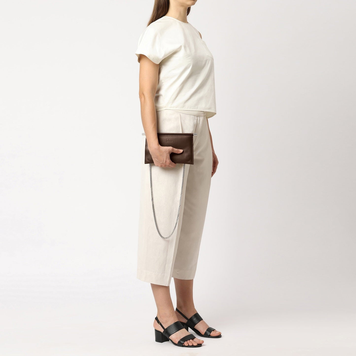 Bag It Frida Mini Pebbled Leather Crossbody Clutch – Cacao