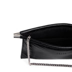 Bag It Frida Mini Pebbled Leather Crossbody Clutch – Black