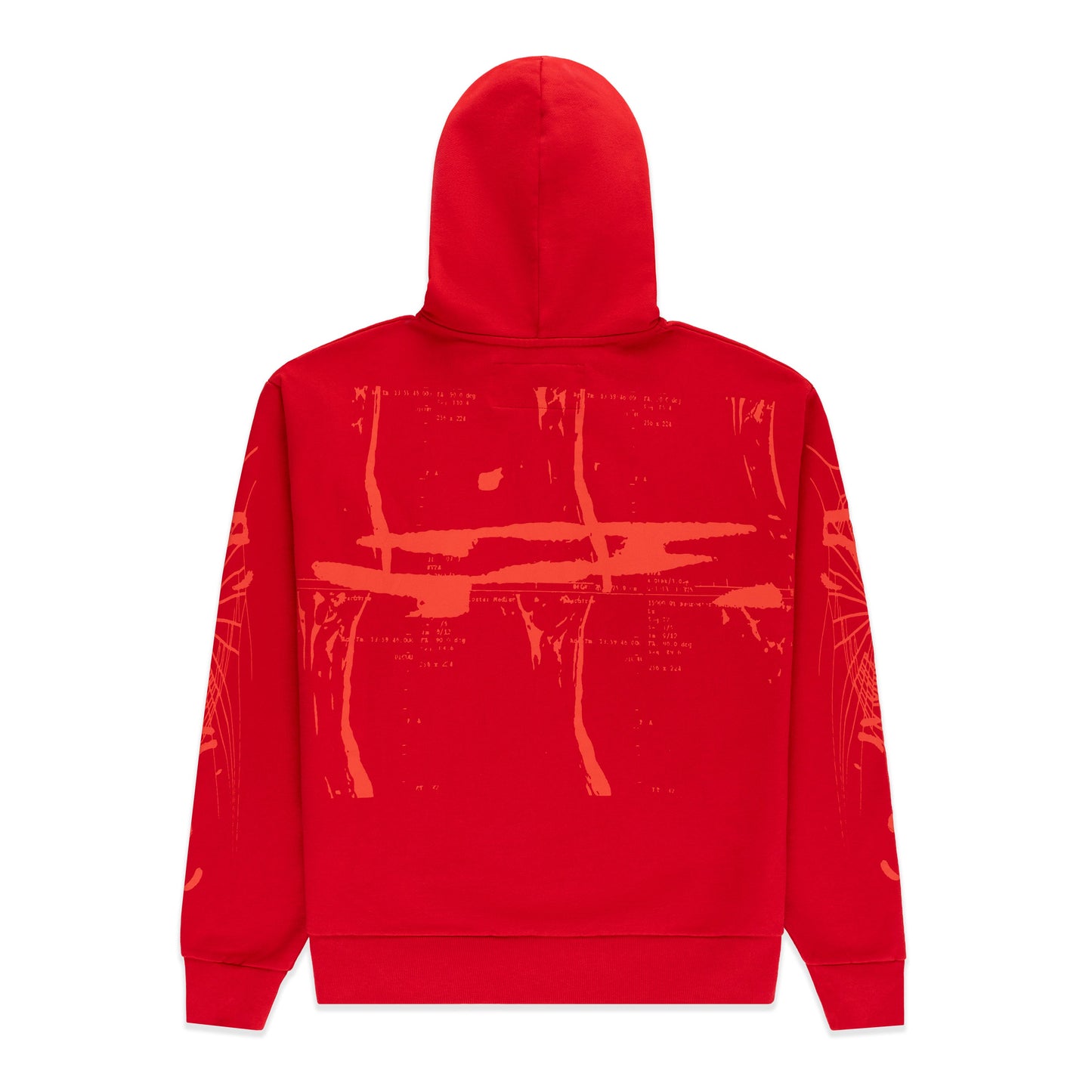 SP5DER X-Ray Hoodie – Red - Back View