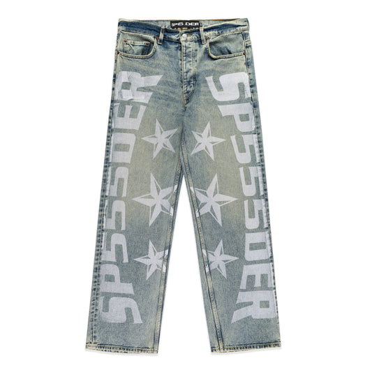SP5DER MX555 Denim in Light Blue Wash