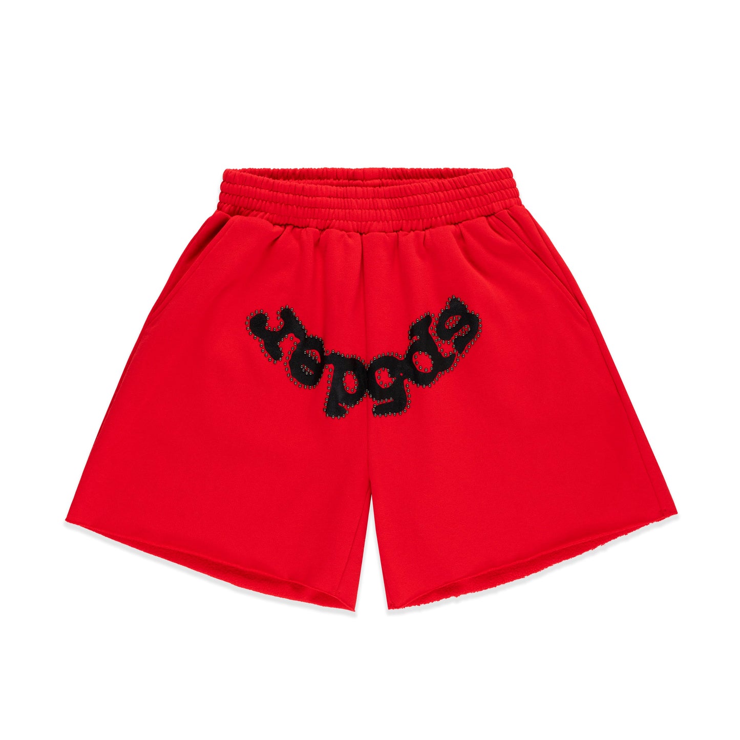 SP5DER OG Studded Sweatshort in Red