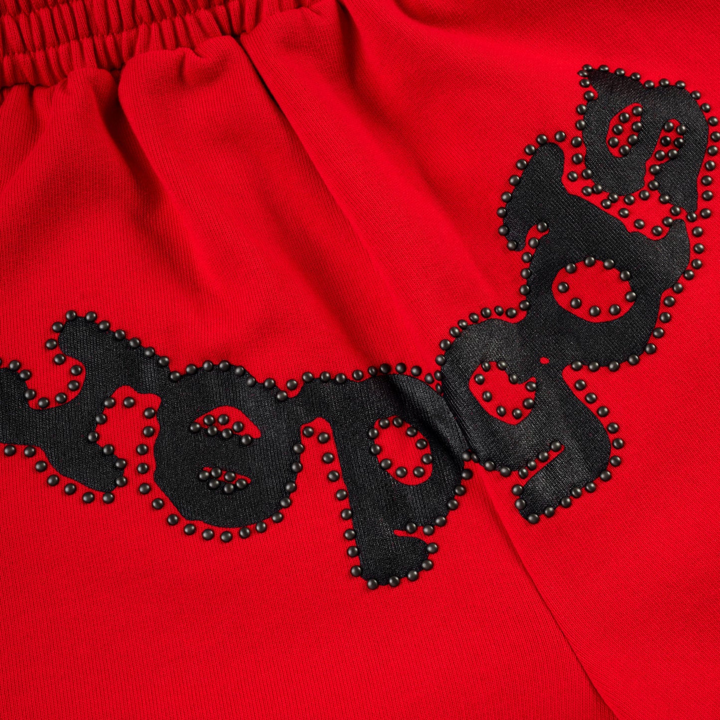SP5DER OG Studded Sweatshort in Red