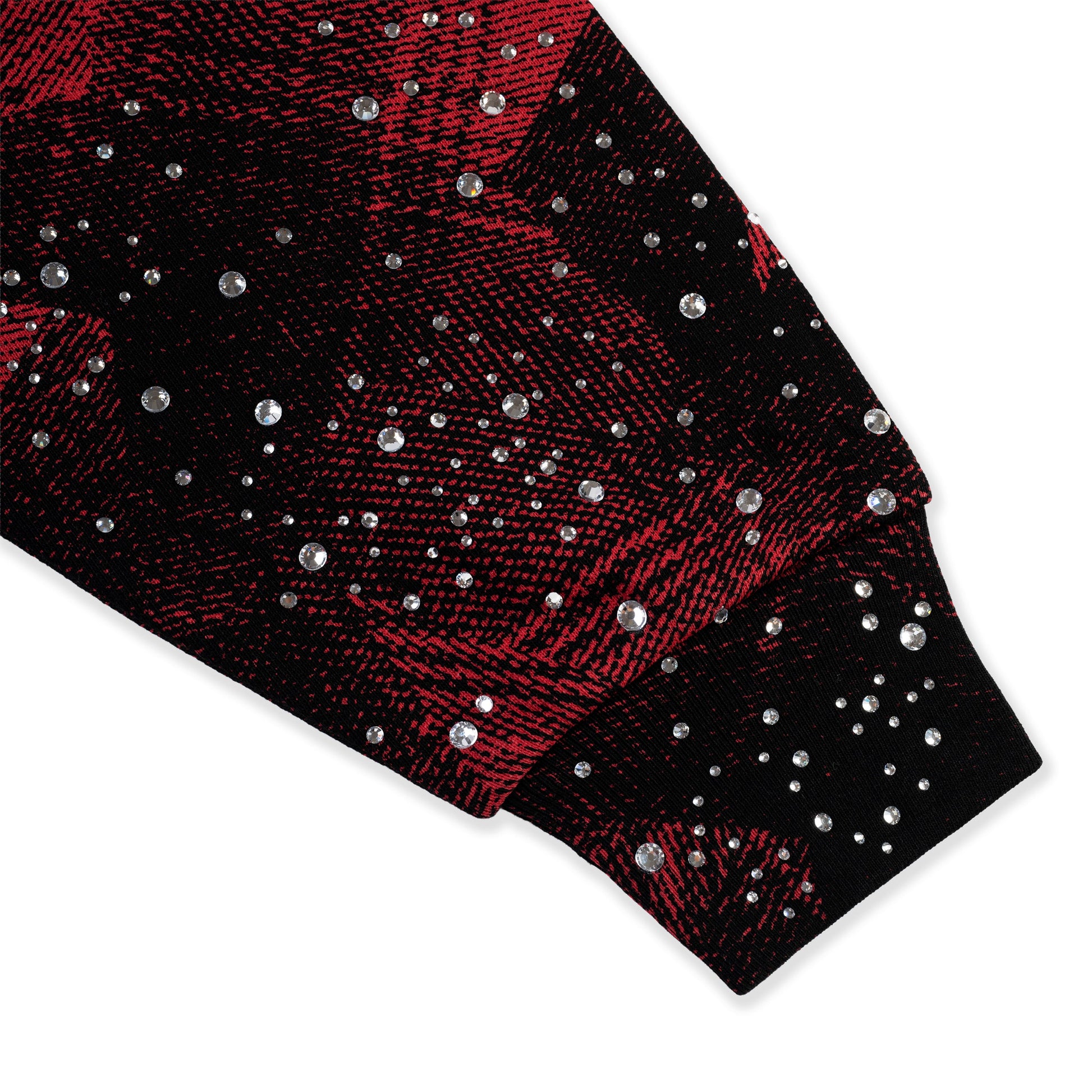 SP5DER Star Plaid Full-Zip Hoodie - Black - Detail View 5