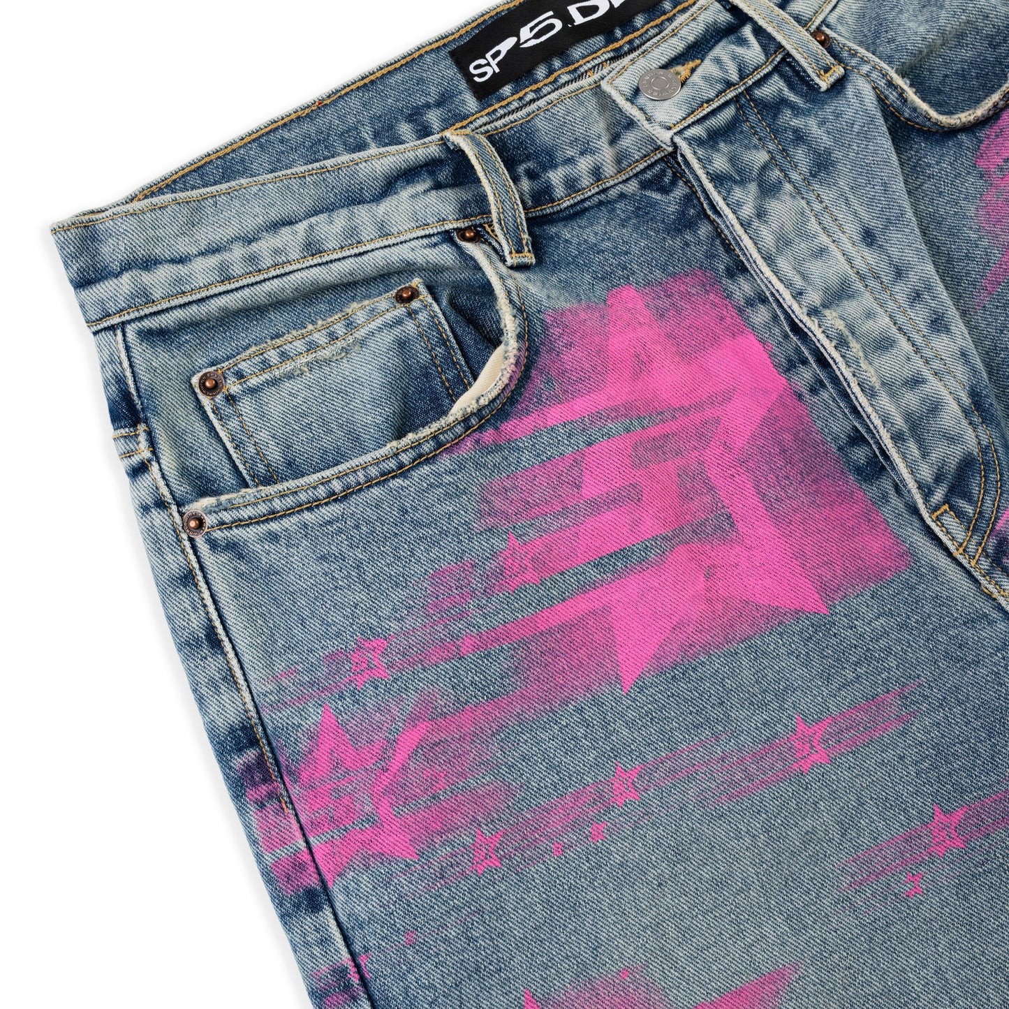 SP5DER 5Star Blur Denim in Indigo