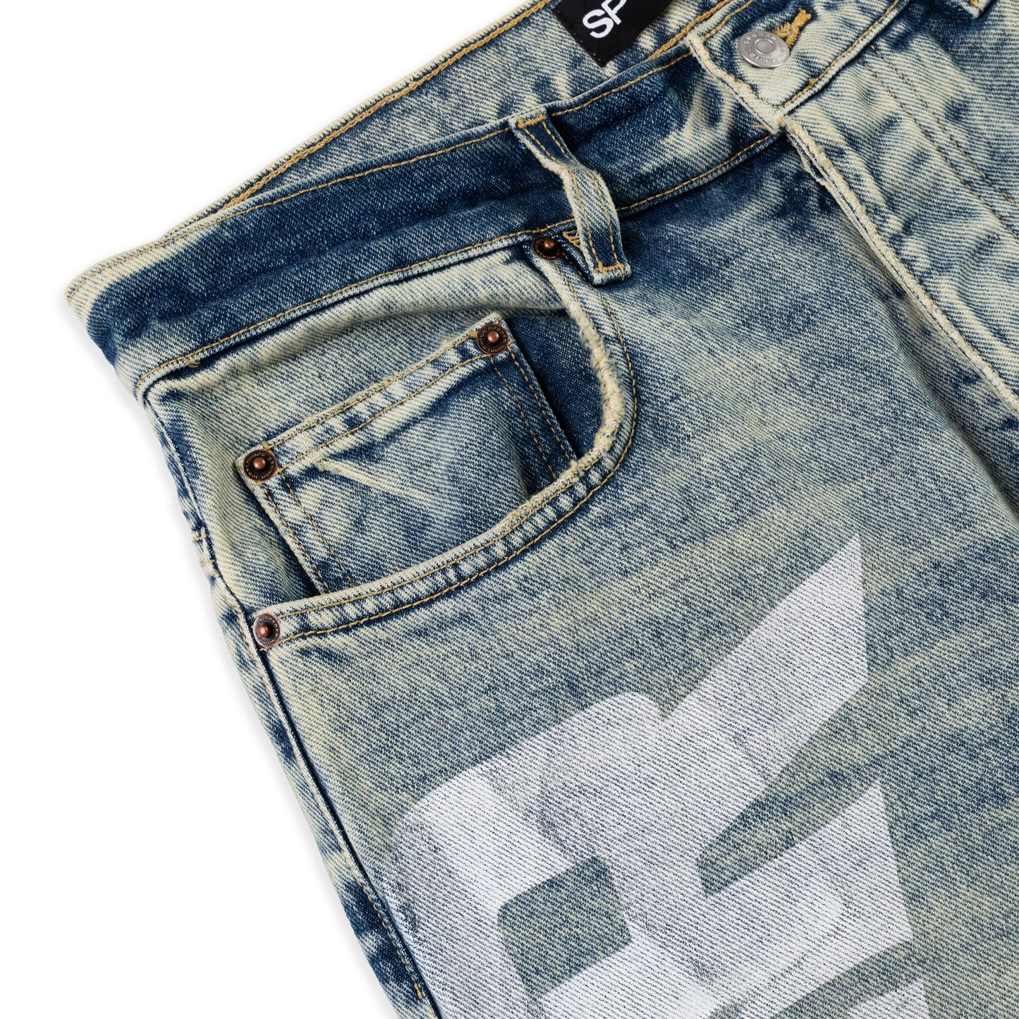 SP5DER MX555 Denim in Light Blue Wash