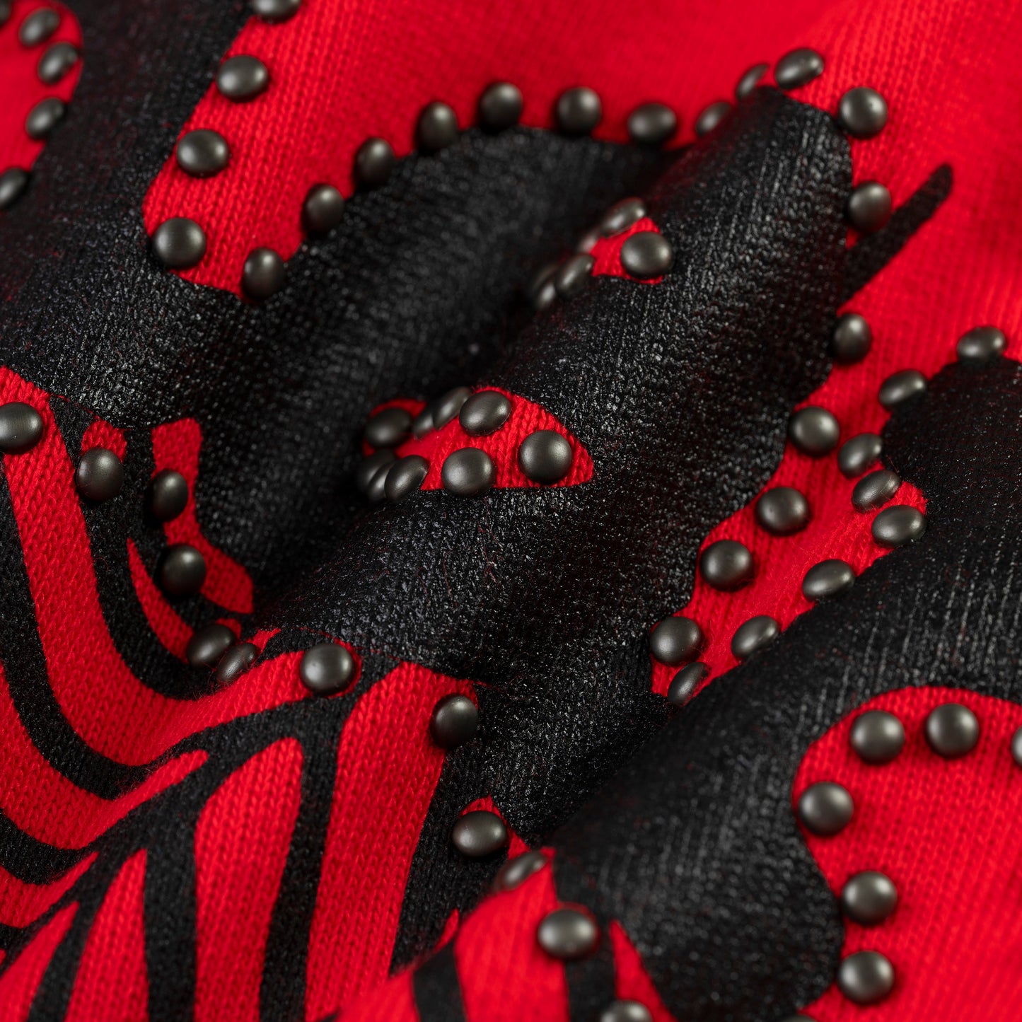 SP5DER OG Web Studded Full-Zip Hoodie - Red - Detail View 3
