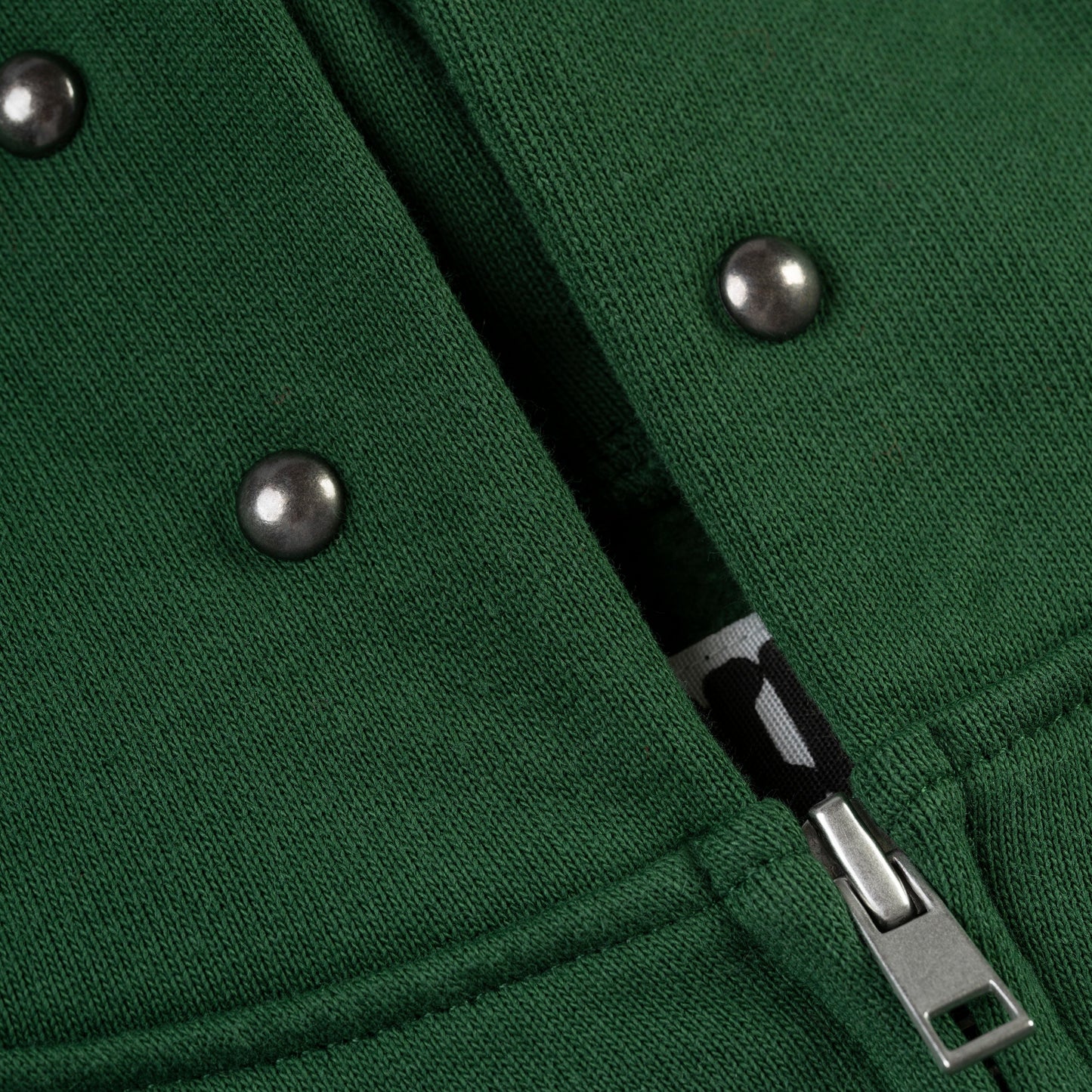 SP5DER OG Web Studded Full-Zip Hoodie - Green - Detail View 1