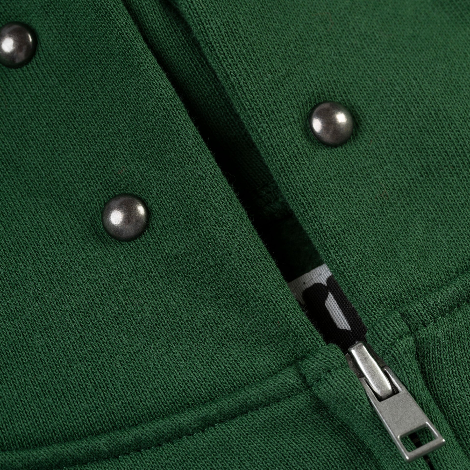 SP5DER OG Web Studded Full-Zip Hoodie - Green - Detail View 1