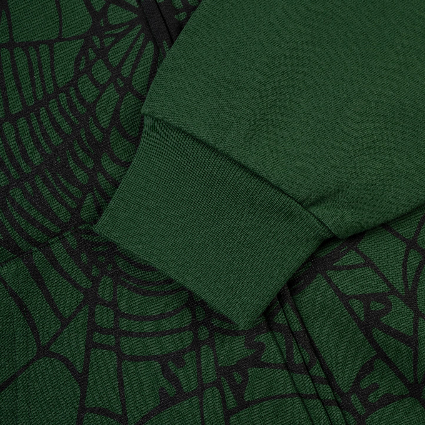 SP5DER OG Web Studded Full-Zip Hoodie - Green - Detail View 3