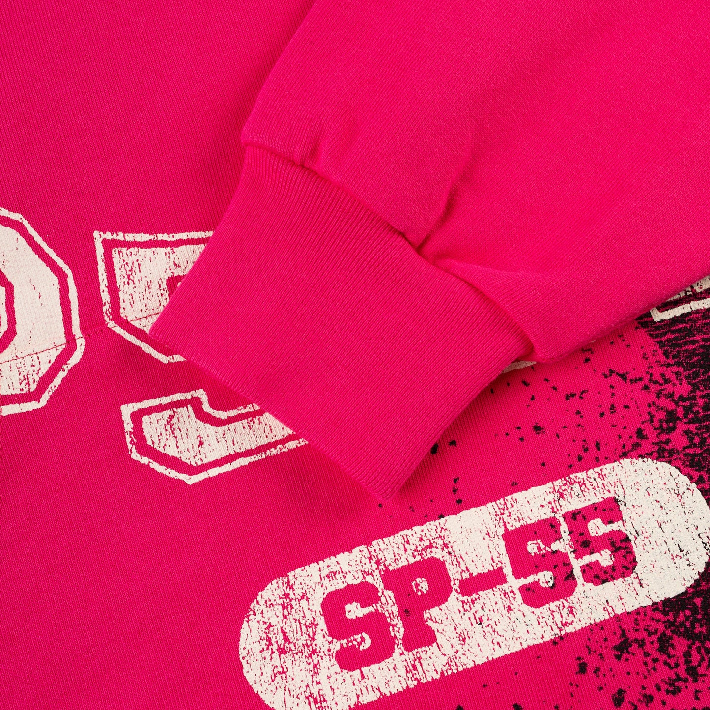 SP5DER Stencil Hoodie – Pink - Detail View 1