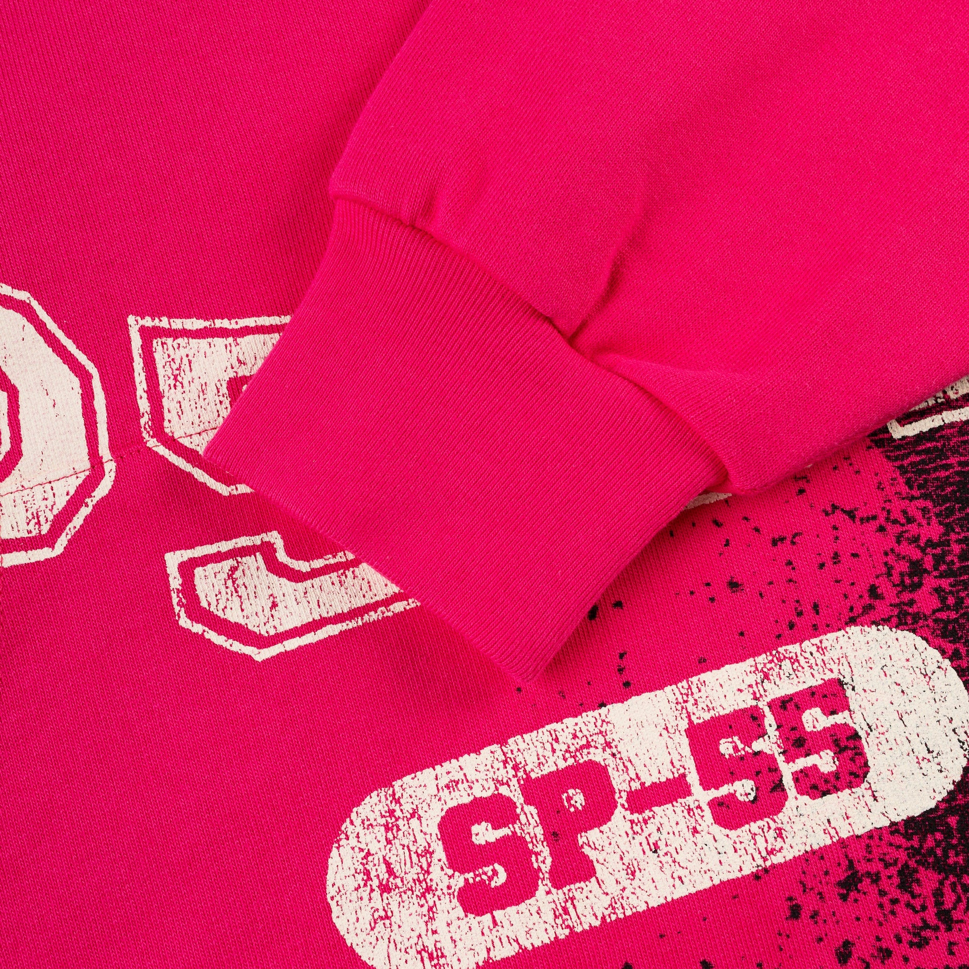 SP5DER Stencil Hoodie – Pink - Detail View 1