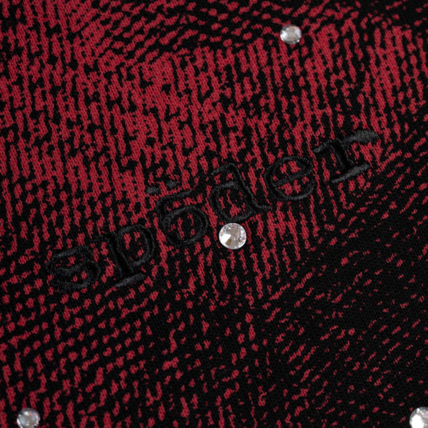 SP5DER Star Plaid Full-Zip Hoodie - Black - Detail View 1