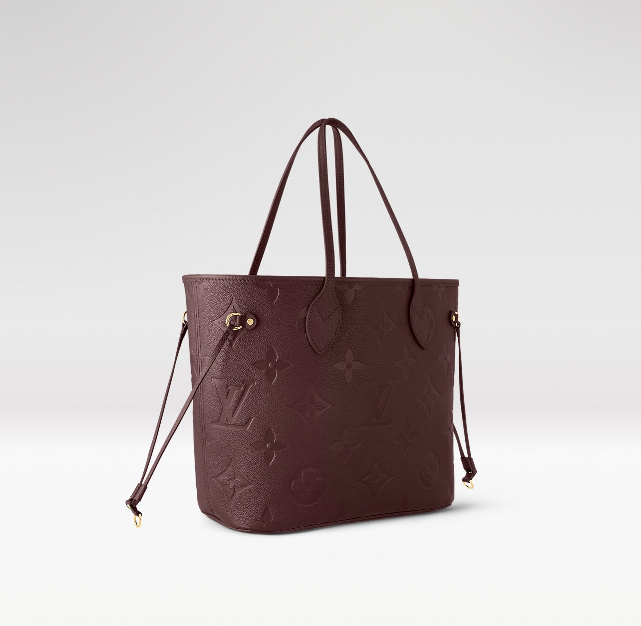 Louis Vuitton Neverfull MM Wine Burgundy Monogram Empreinte Leather Tote M46599