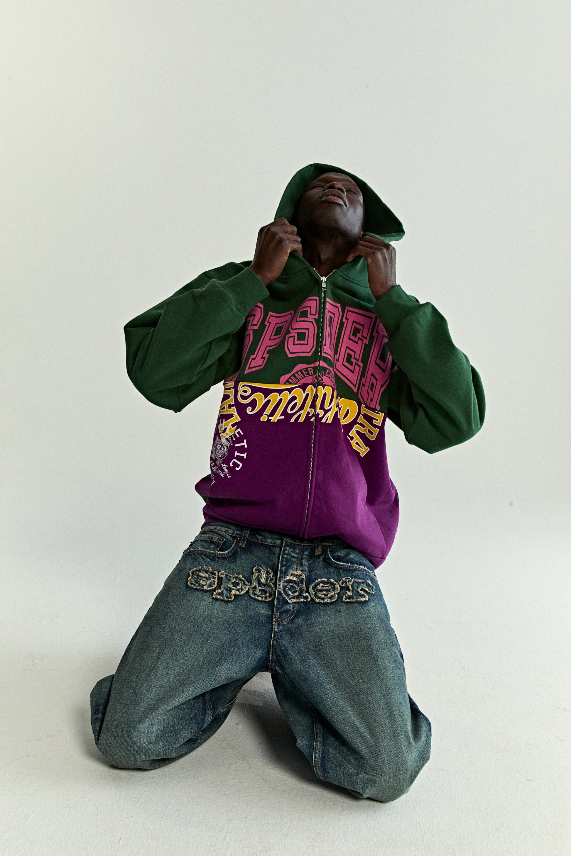 SP5DER Campers Field Full-Zip Hoodie – Green - Detail View 16