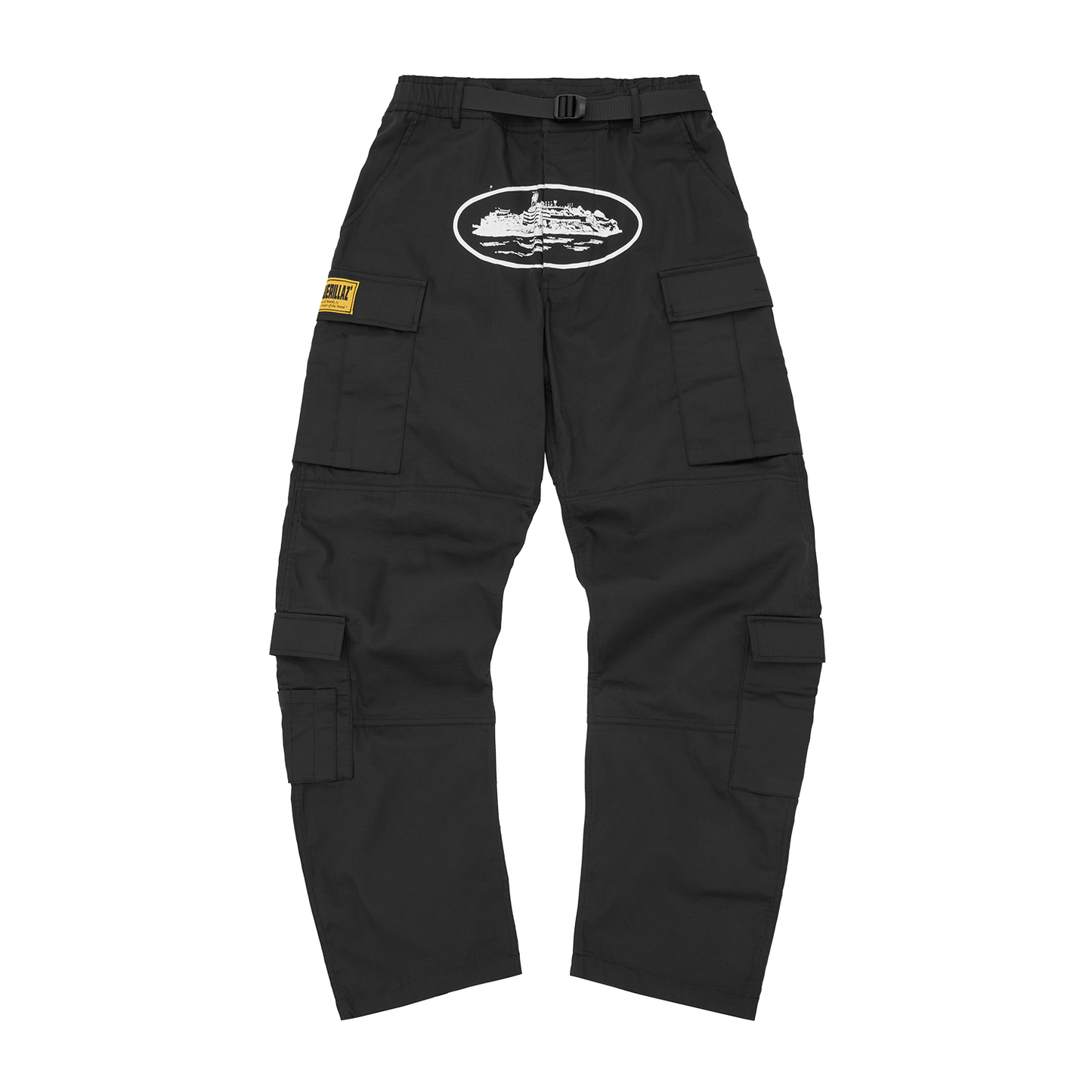 Corteiz Alcatraz Cargo Pants – Black