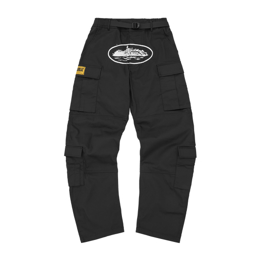Corteiz Alcatraz Cargo Pants – Black