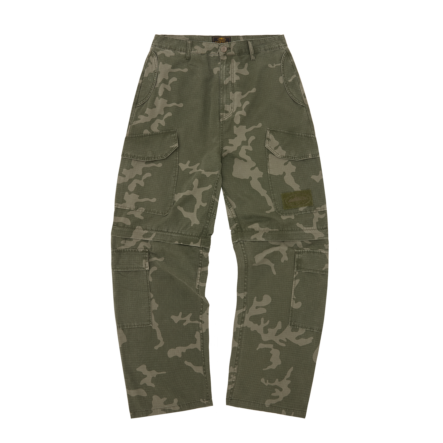 Corteiz Guerillaz Convertible Pants – Green Camo
