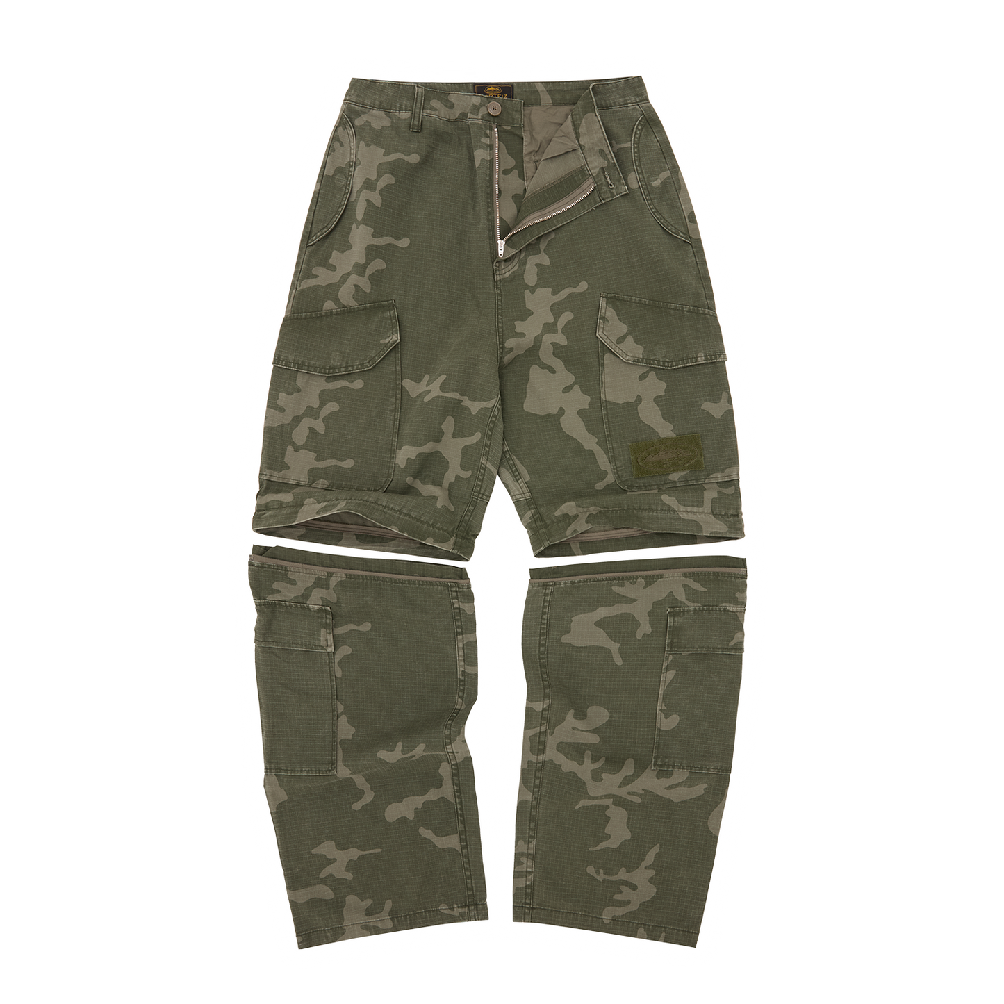 Corteiz Guerillaz Convertible Pants – Green Camo