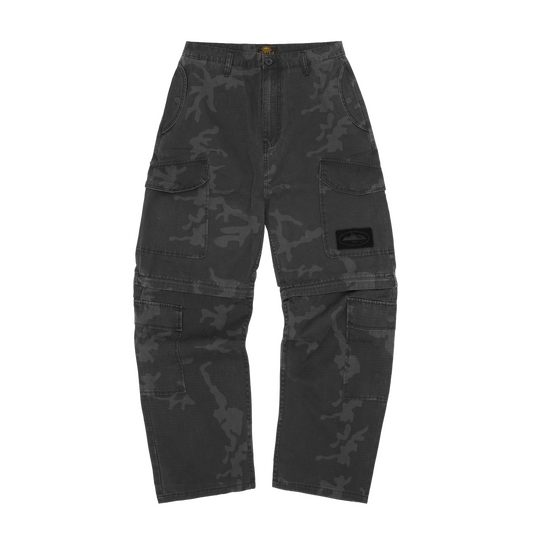 Corteiz Guerillaz Convertible Pants – Black Camo