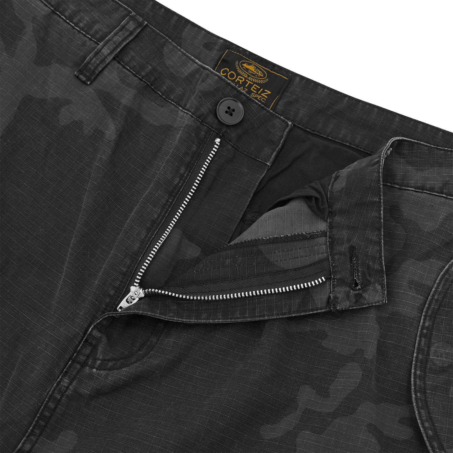 Corteiz Guerillaz Convertible Pants – Black Camo