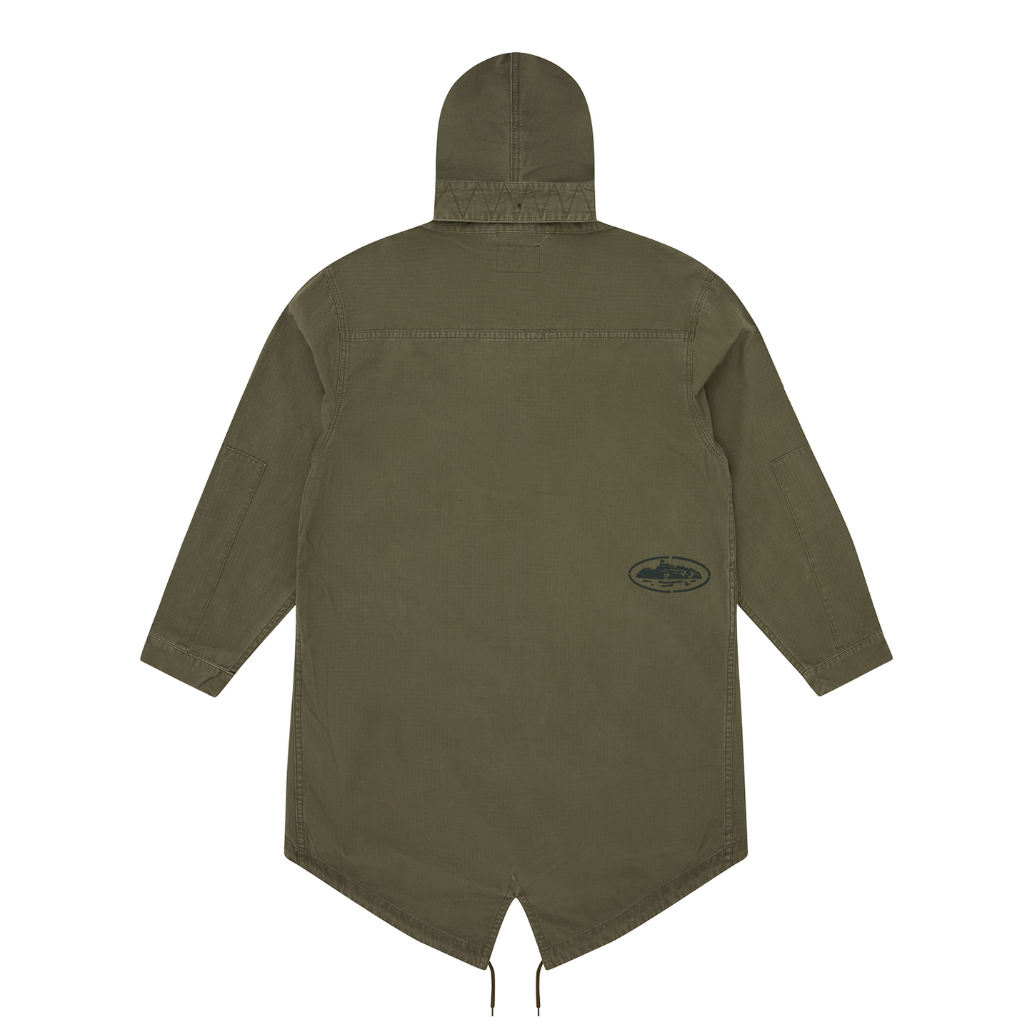 Corteiz Green Cotton Ripstop Guerillaz Fishtail Parka, Olive