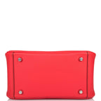 Hermes Rouge de Coeur Swift Mini Lindy Palladium Hardware