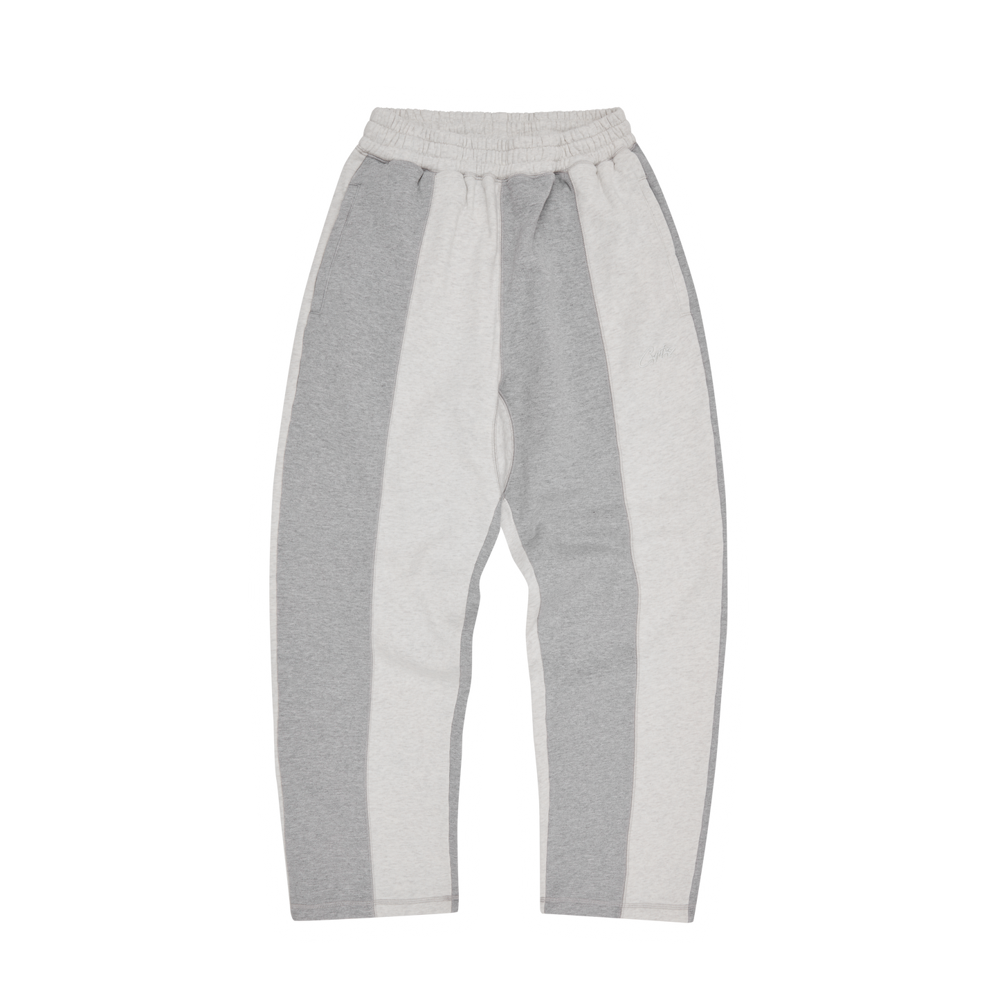 Corteiz HMP Contrast Panel Sweatpants – Heather Grey