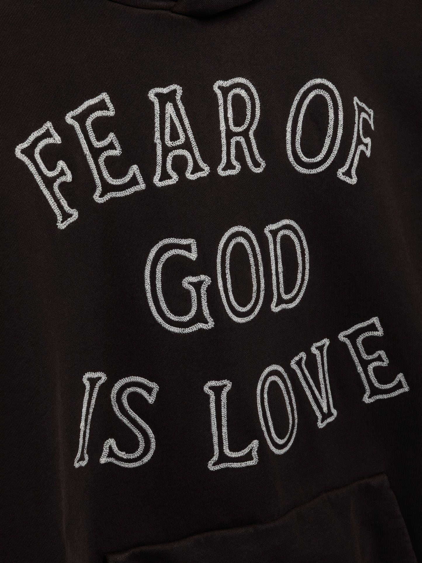 Fear of God Is Love Vintage Fit Hoodie – Brown, Men's Cotton Fleece