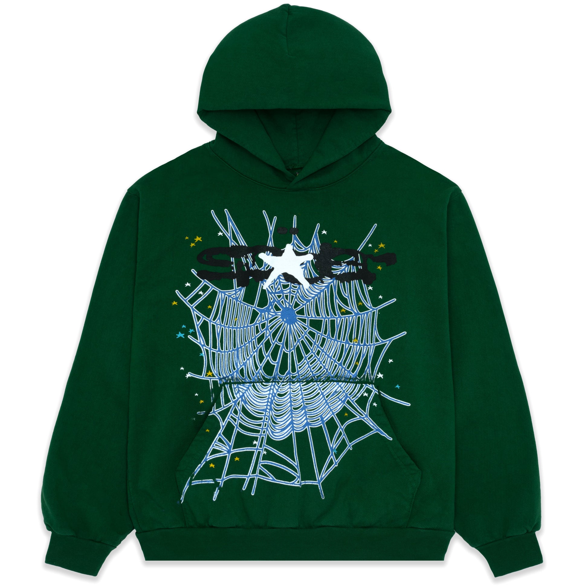 SP5DER Web Hoodie - Star Print - Front View