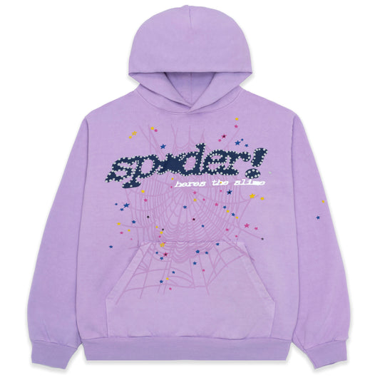 SP5DER Acai Hoodie – Purple - Front View