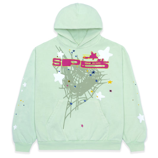 SP5DER Mint Hoodie - Front View