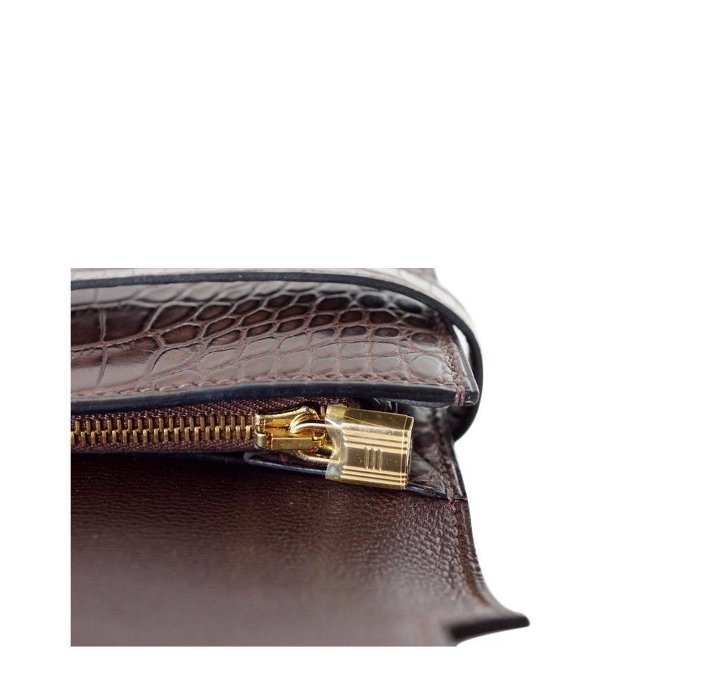 Hermès Kelly Clutch Bag Alligator Havane