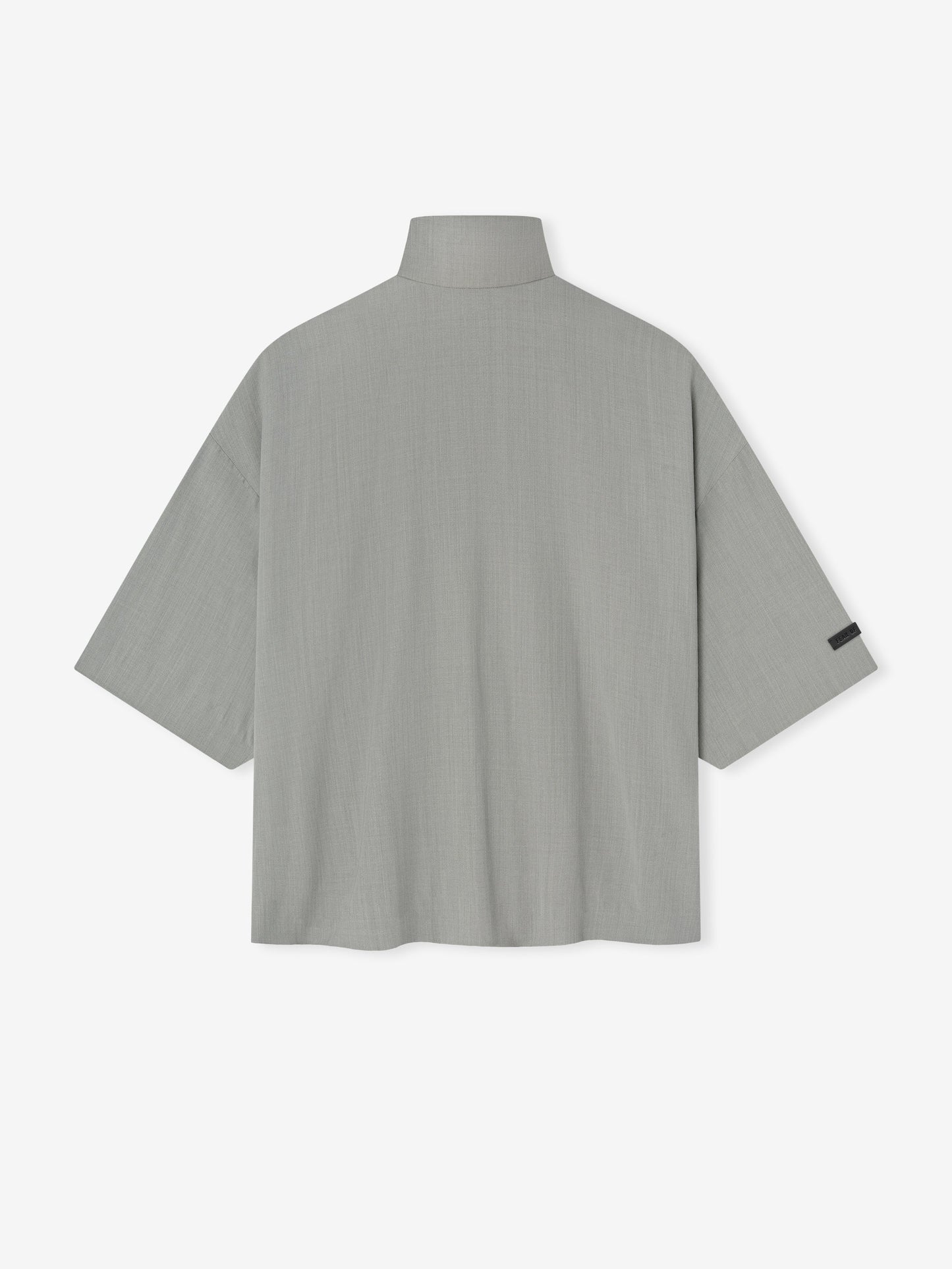 Fear of God Cotton-Wool Highneck Zip Shirt – Willow, Men's