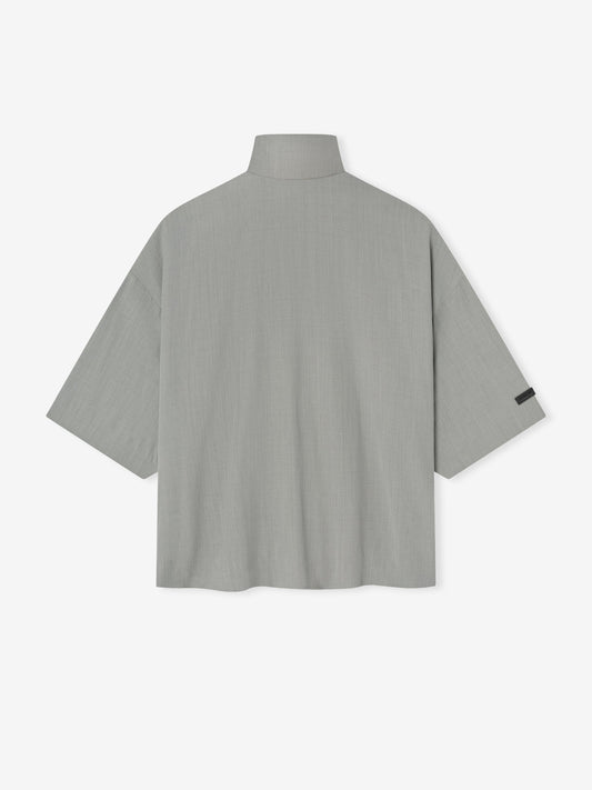 Fear of God Cotton-Wool Highneck Zip Shirt – Willow, Men's