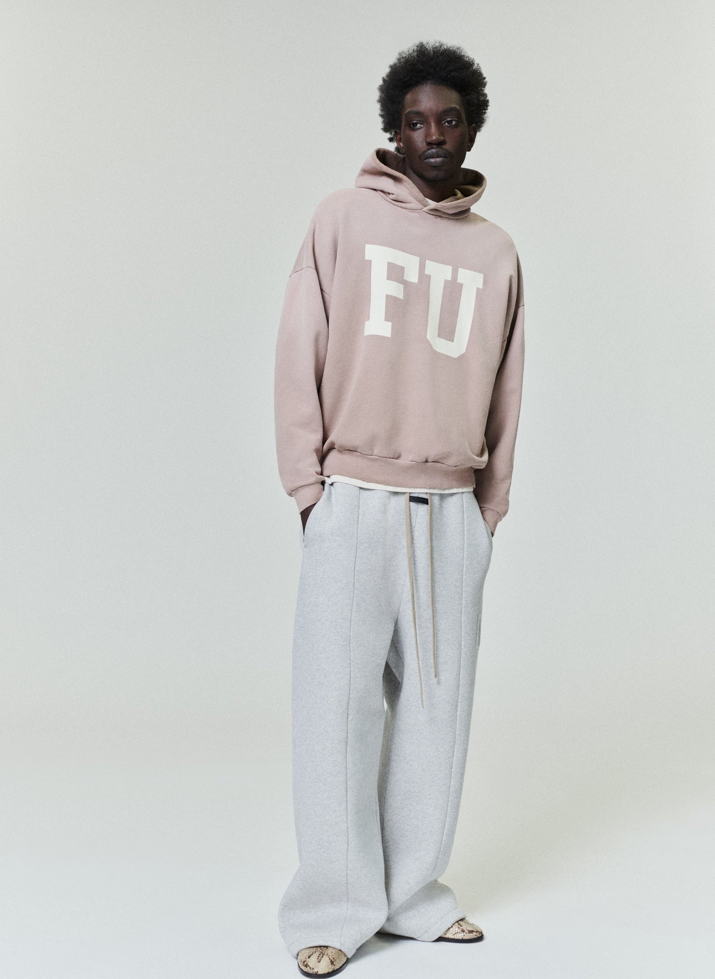 Fear of God Educate Hoodie – Dune Pearl, Men's Cotton Fleece Pullover