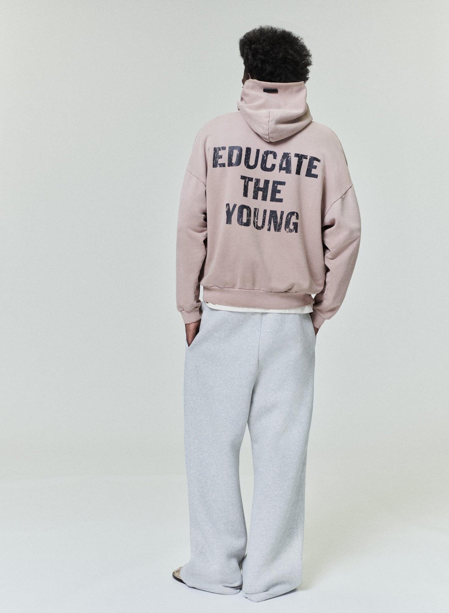 Fear of God Educate Hoodie – Dune Pearl, Men's Cotton Fleece Pullover